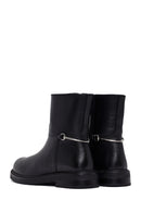 Kadın Siyah Fermuarlı Deri Bot | Derimod