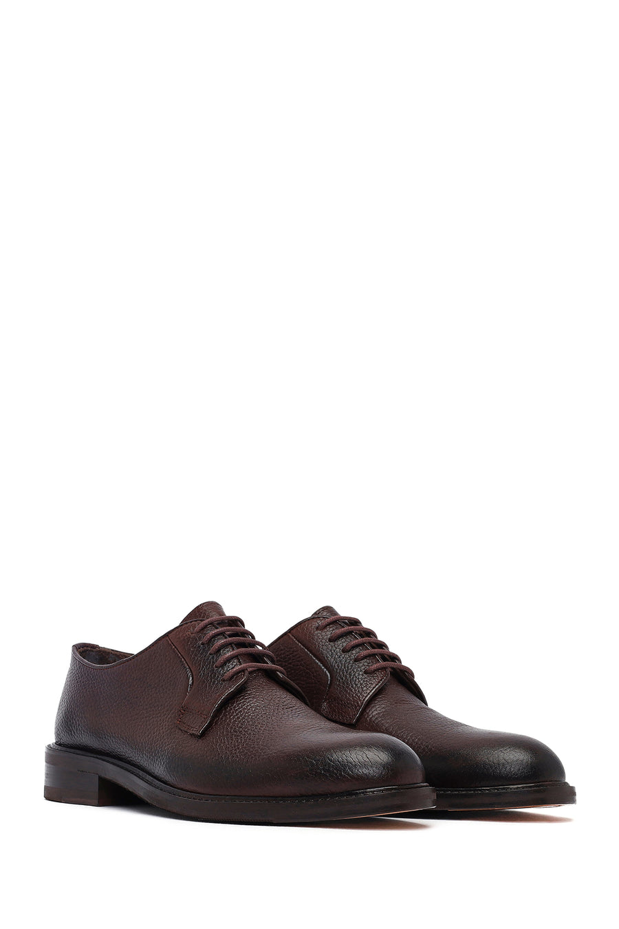 Men's Brown Lace-Up Leather Classic Shoes