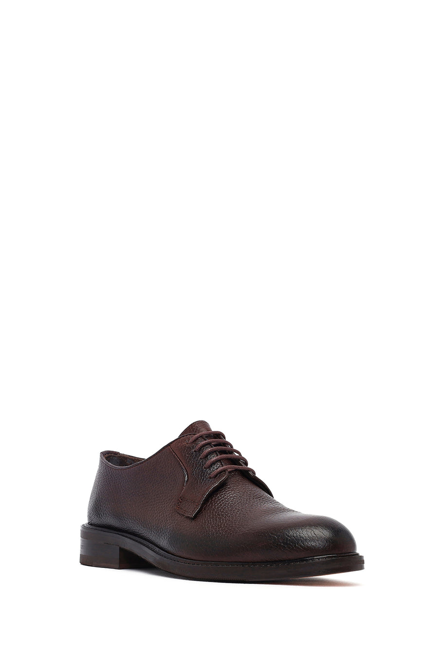 Men's Brown Lace-Up Leather Classic Shoes