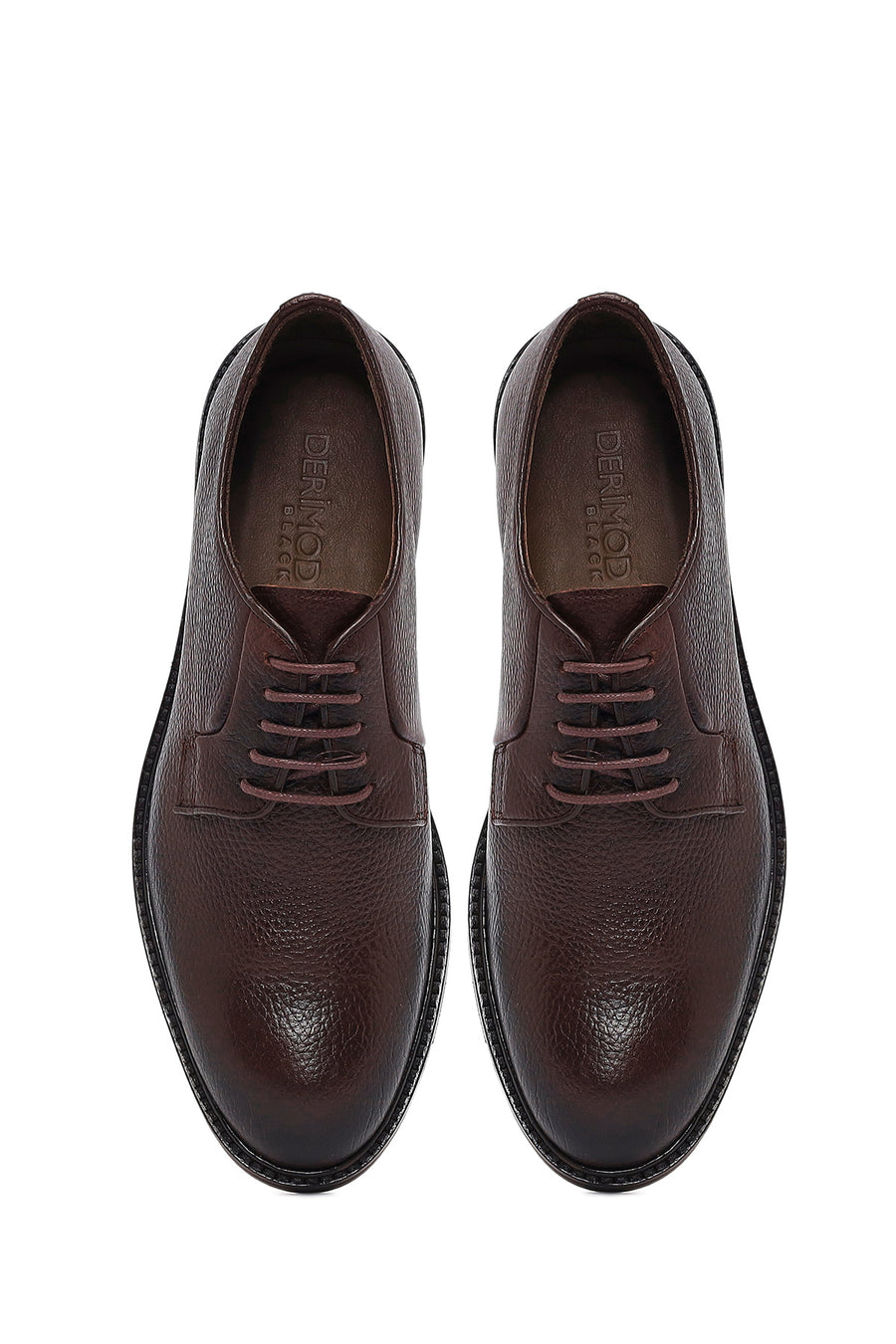 Men's Brown Lace-Up Leather Classic Shoes