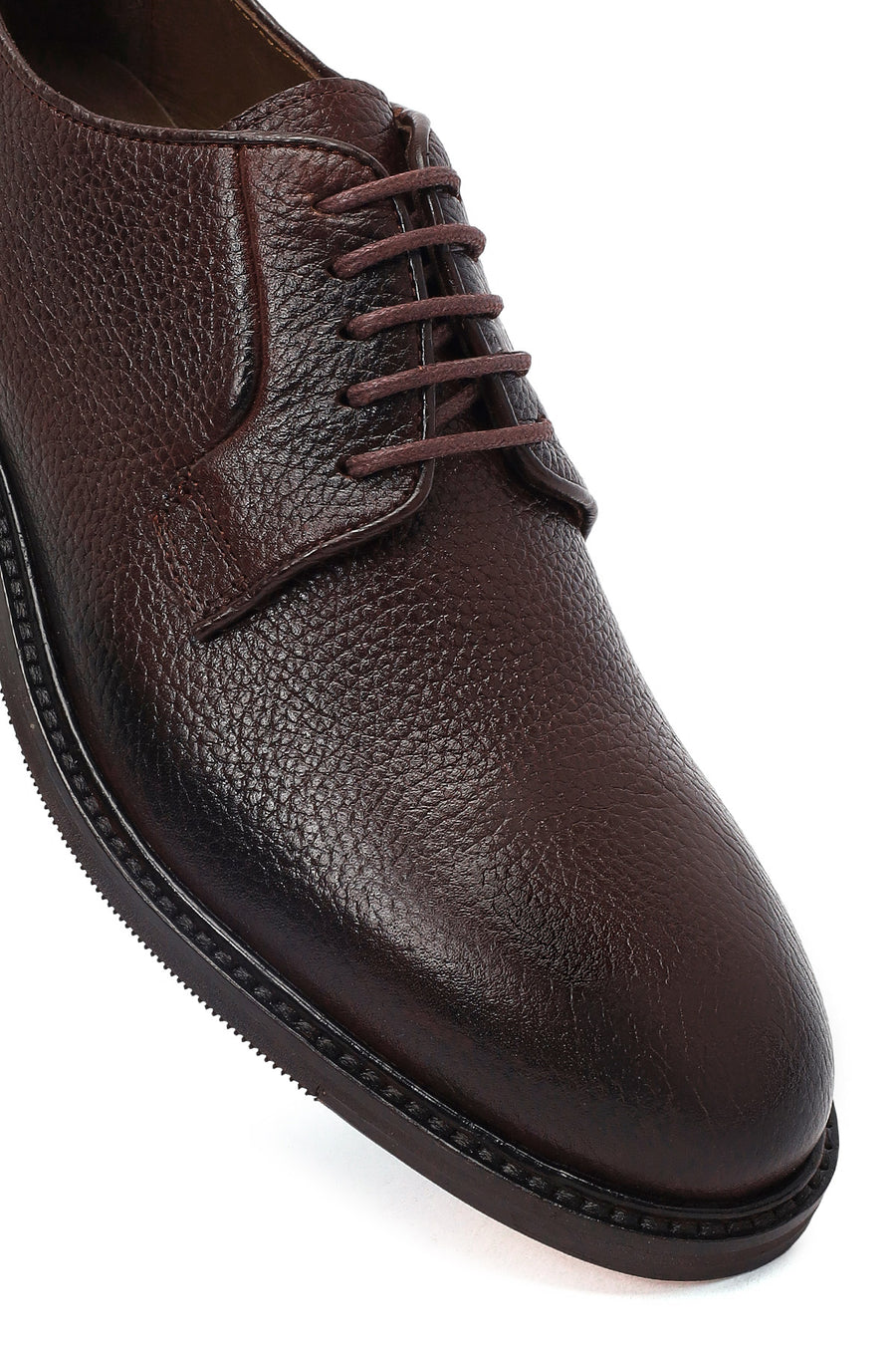 Men's Brown Lace-Up Leather Classic Shoes