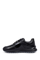 Men's Black Lace-Up Thick-Soled Leather Casual Sneakers | Derimod