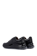 Men's Black Lace-Up Thick-Soled Leather Casual Sneakers | Derimod