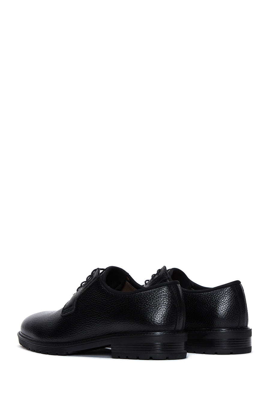 Men's Black Lace-Up Leather Classic Shoes