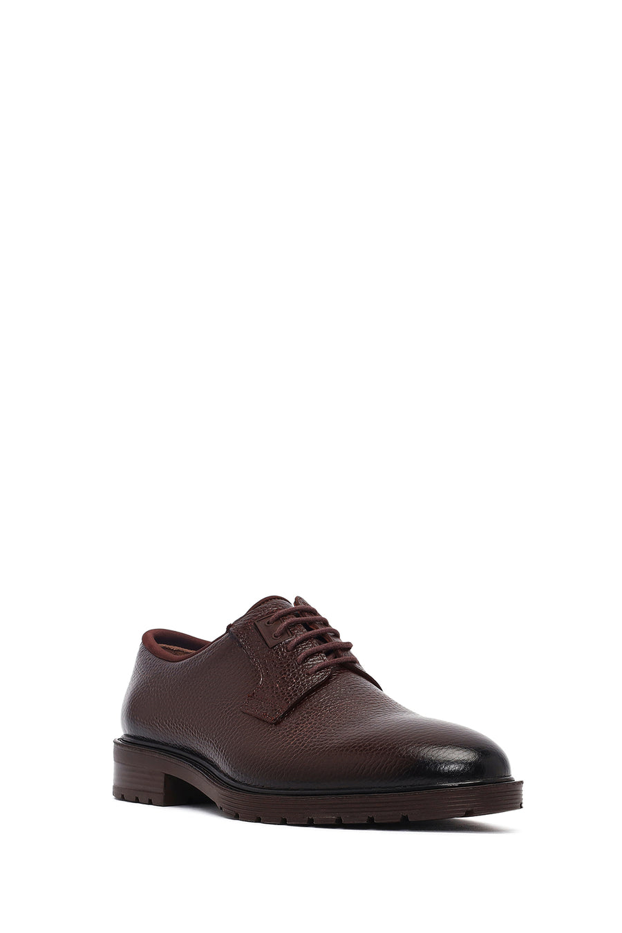 Men's Brown Lace-Up Leather Classic Shoes