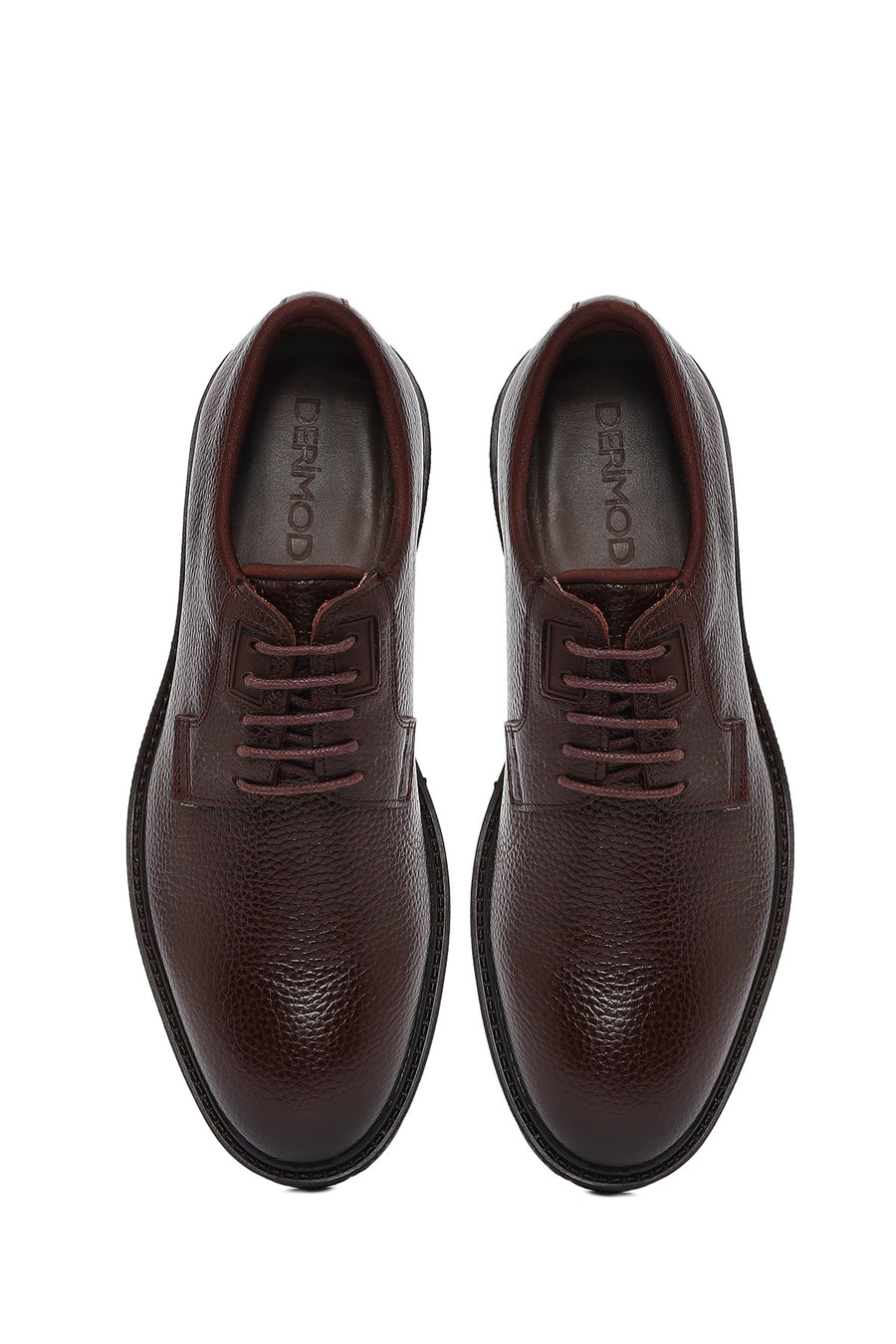 Men's Brown Lace-Up Leather Classic Shoes