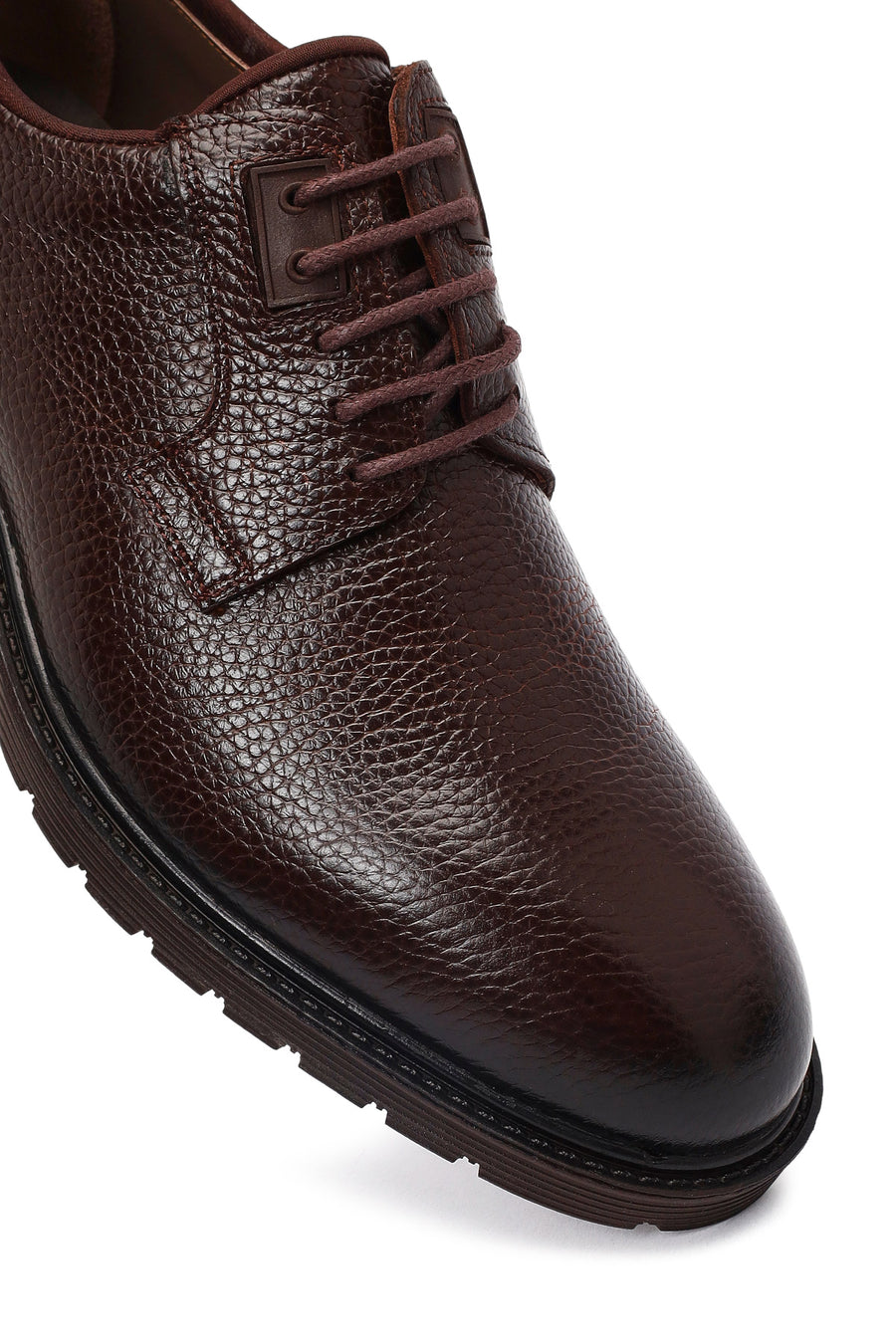 Men's Brown Lace-Up Leather Classic Shoes