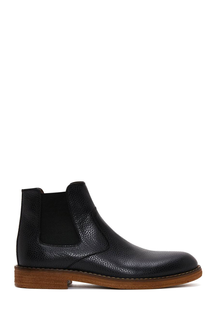 Male Black Leather Casual Chelsea Boots 25WFD6009FT | Derimod