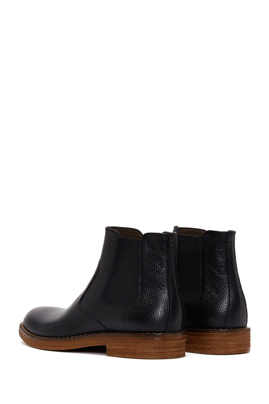 Male Black Leather Casual Chelsea Boots