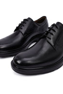 Erkek Siyah Bağcıklı Deri Casual Ayakkabı | Derimod