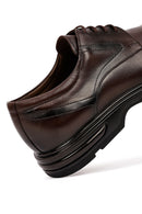 Erkek Kahverengi Bağcıklı Deri Casual Ayakkabı | Derimod