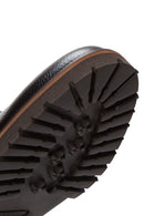 Men's Brown Lace-Up Leather Zippered Casual Boots | Derimod