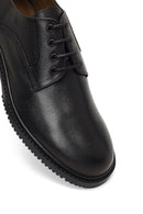 Erkek Siyah Bağcıklı Deri Casual Ayakkabı | Derimod