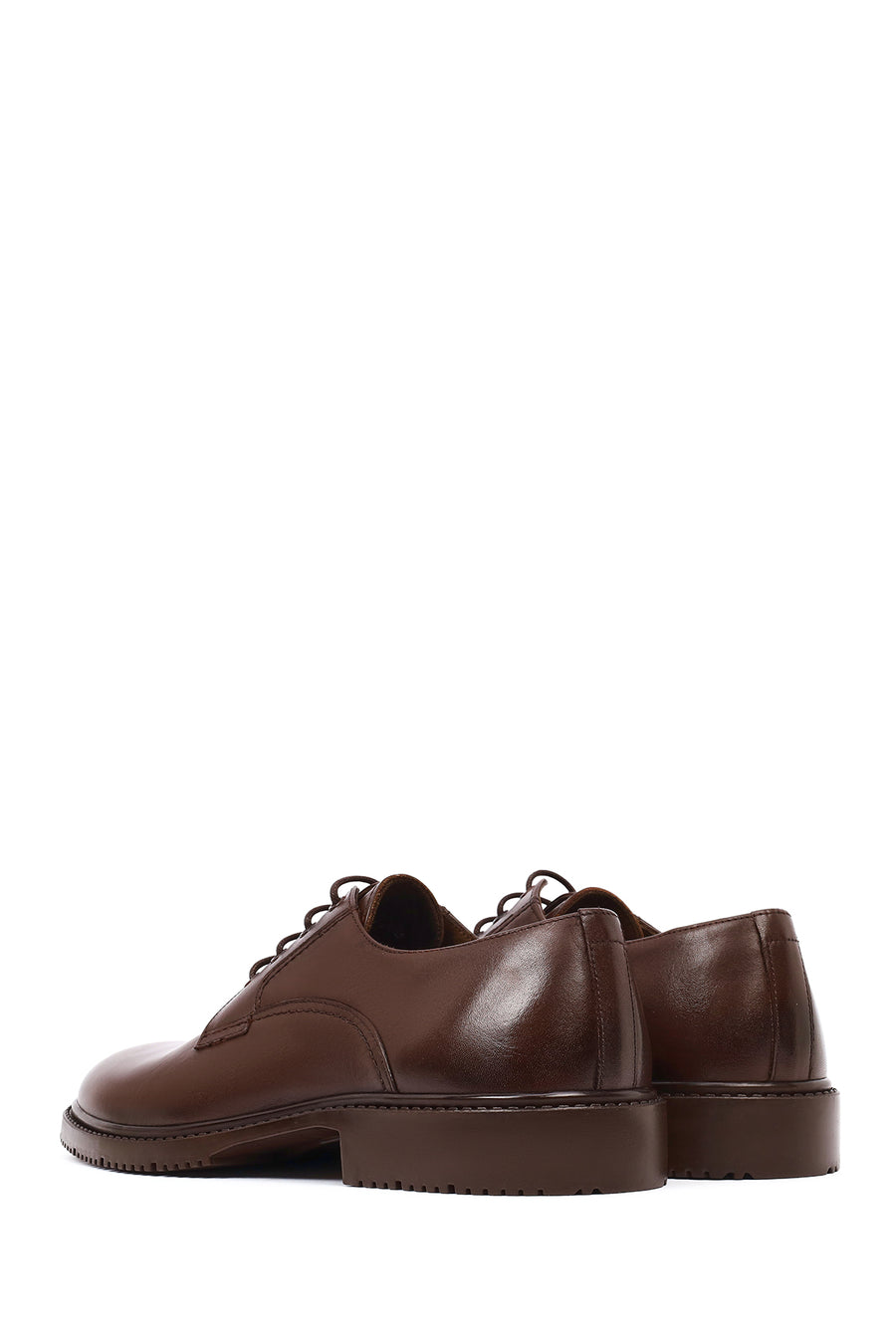 Men's Brown Lace-Up Leather Casual Shoes