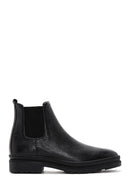 Male Black Leather Casual Chelsea Boots | Derimod