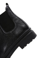 Male Black Leather Casual Chelsea Boots | Derimod