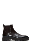 Male Brown Leather Casual Chelsea Boots | Derimod
