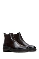 Male Brown Leather Casual Chelsea Boots | Derimod