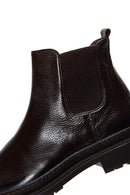 Male Brown Leather Casual Chelsea Boots | Derimod