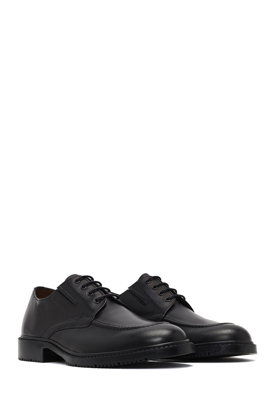 Men's Black Lace-up Leather Casual Shoes