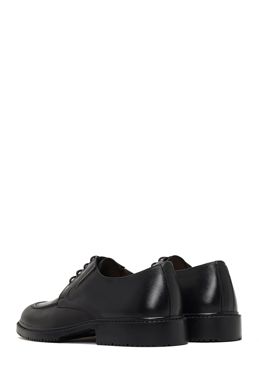 Men's Black Lace-up Leather Casual Shoes