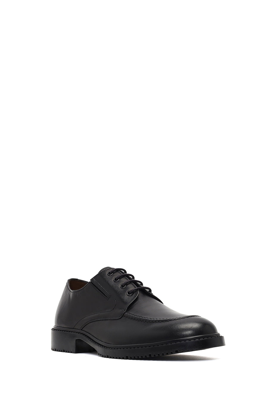 Men's Black Lace-up Leather Casual Shoes