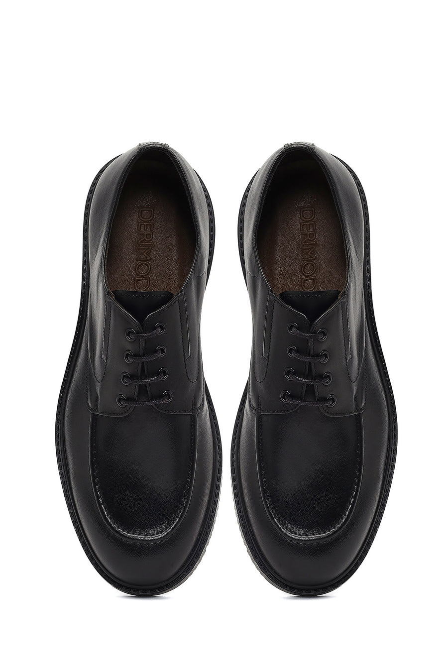 Men's Black Lace-up Leather Casual Shoes
