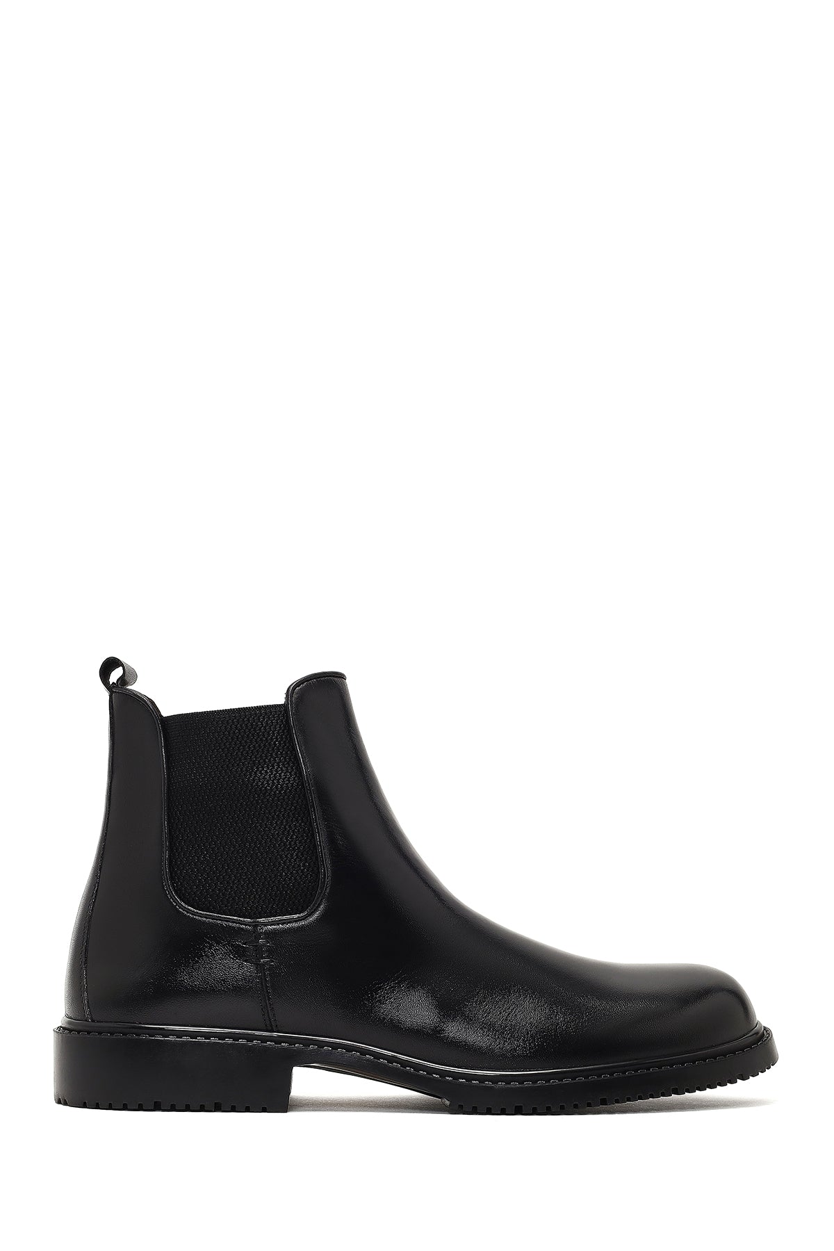 Men's Black Leather Chelsea Boot 25WFD602018 | Derimod