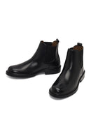 Men's Black Leather Chelsea Boot | Derimod