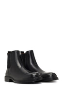 Men's Black Leather Chelsea Boot | Derimod