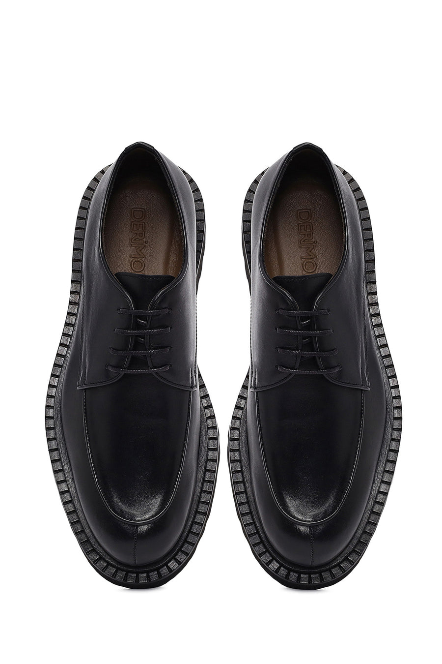 Men's Black Lace Up Leather Casual Shoes