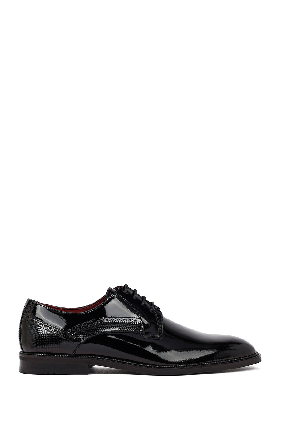 Men's Black Lace-up Patent Leather Classic Shoe 25WFD603016 | Derimod
