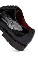 Erkek Siyah Bağcıklı Rugan Deri Klasik Ayakkabı | Derimod