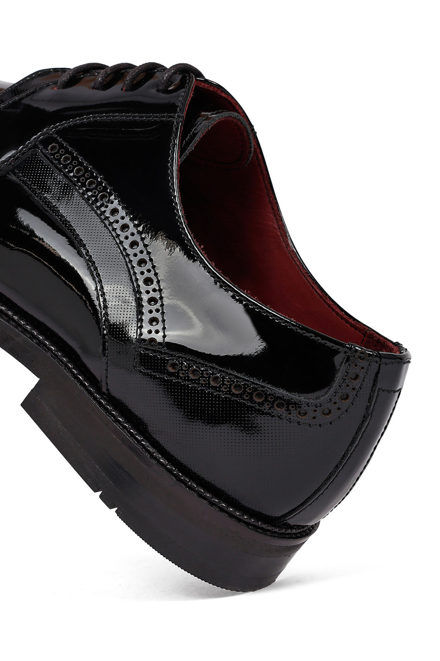 Men's Black Lace-up Patent Leather Classic Shoe