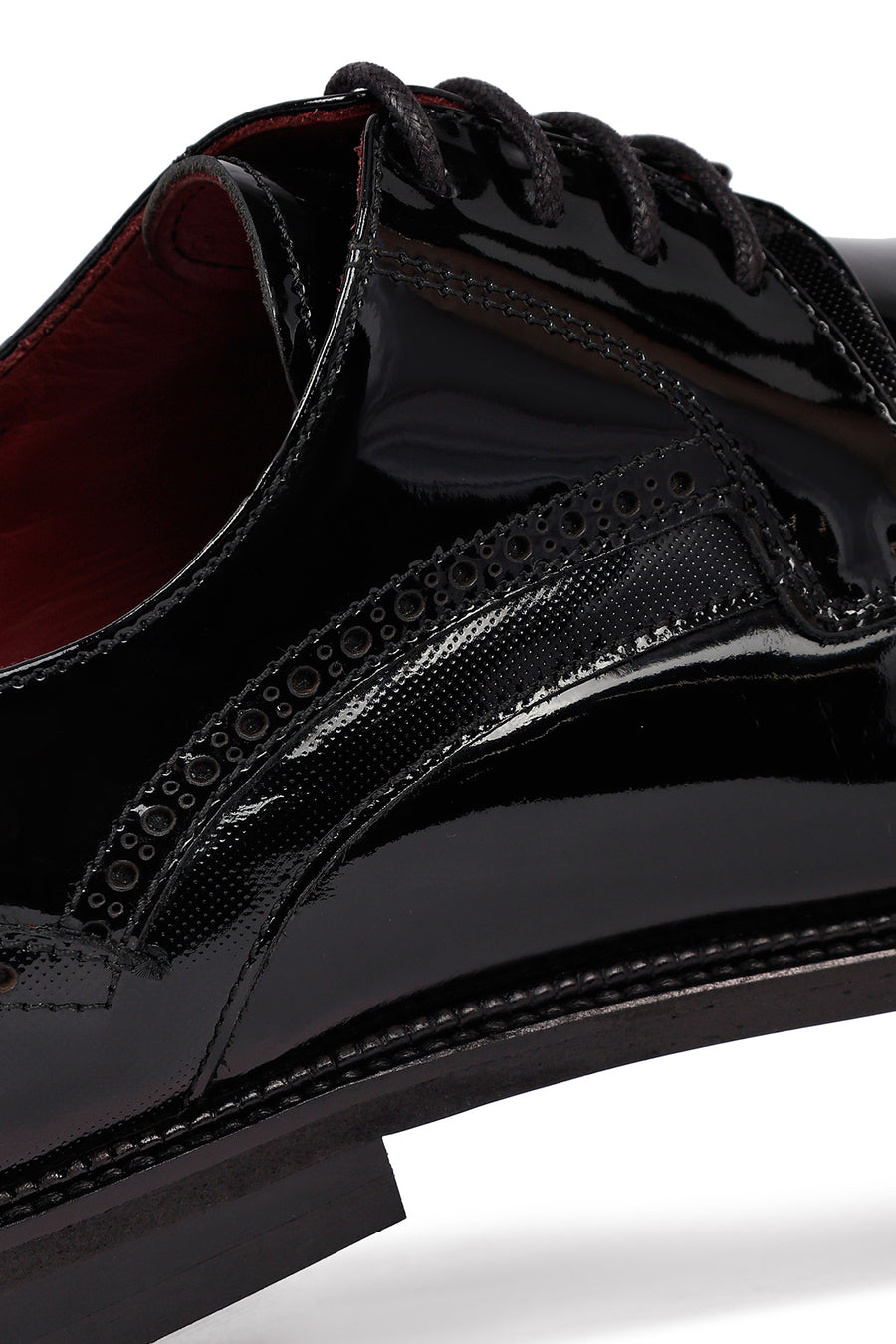 Men's Black Lace-up Patent Leather Classic Shoe