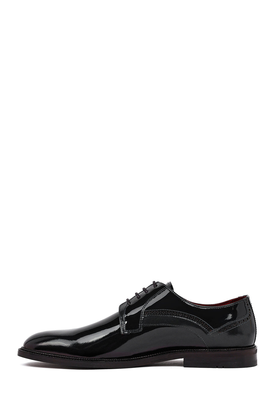 Men's Black Lace-up Patent Leather Classic Shoe