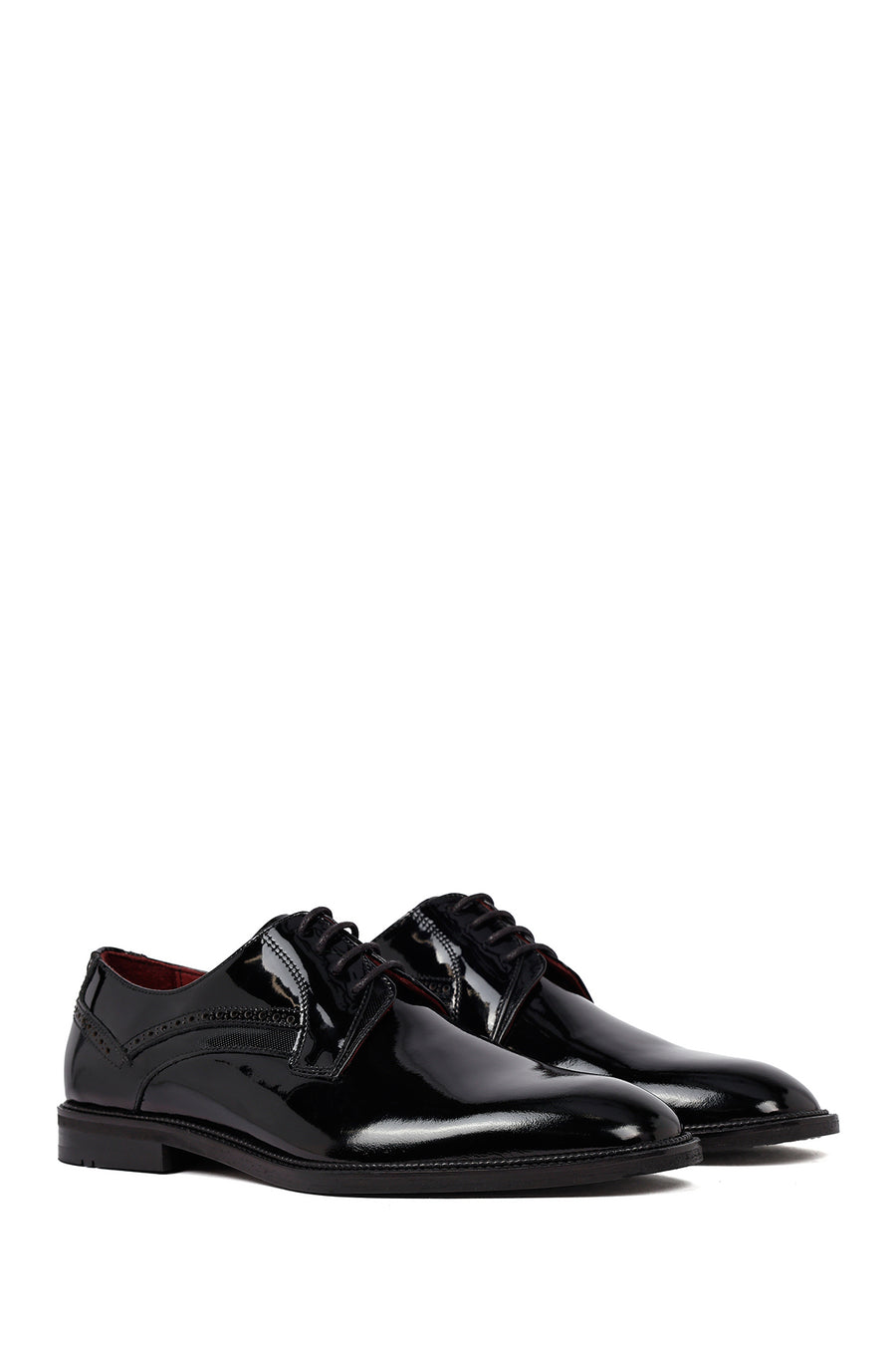 Men's Black Lace-up Patent Leather Classic Shoe