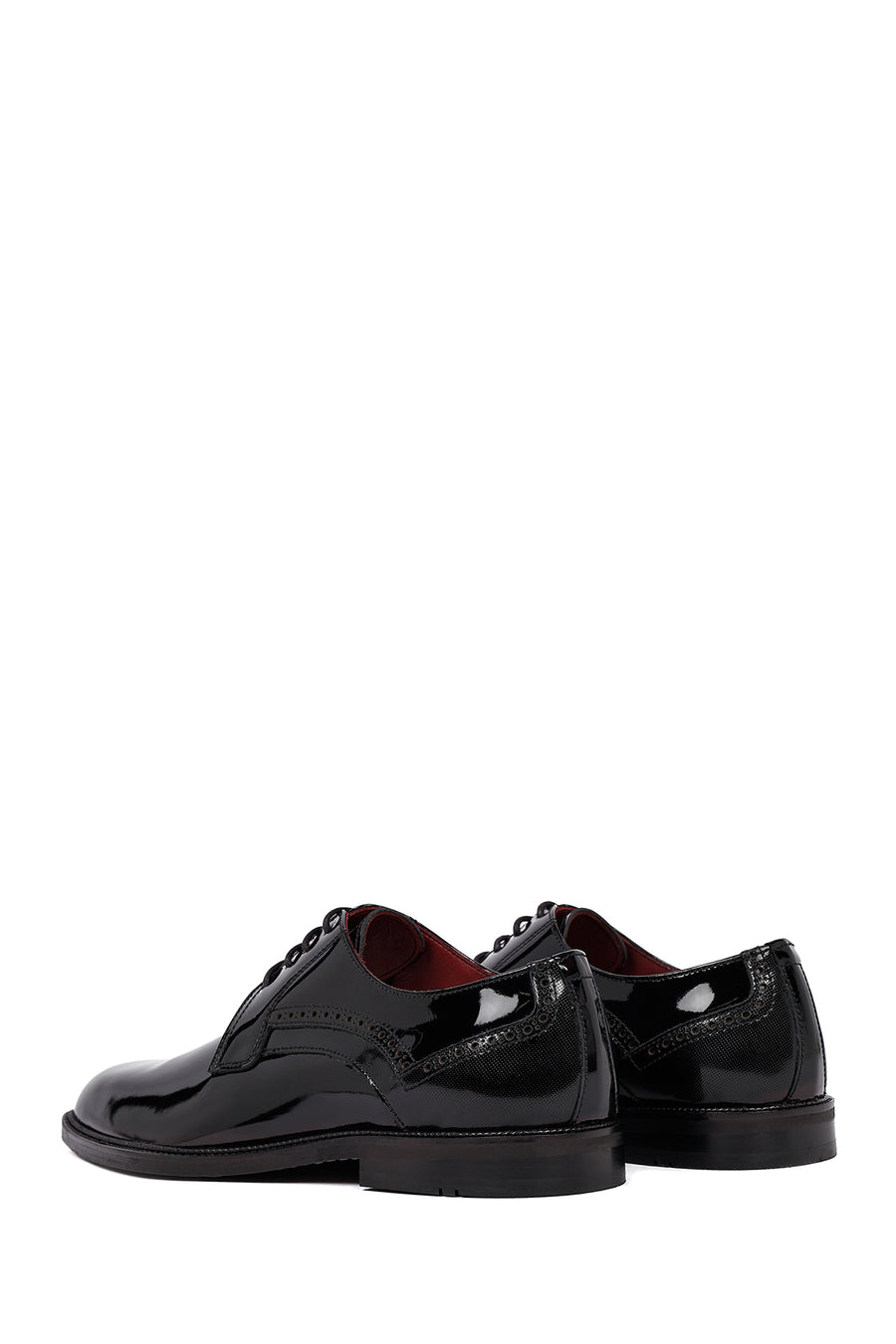 Men's Black Lace-up Patent Leather Classic Shoe