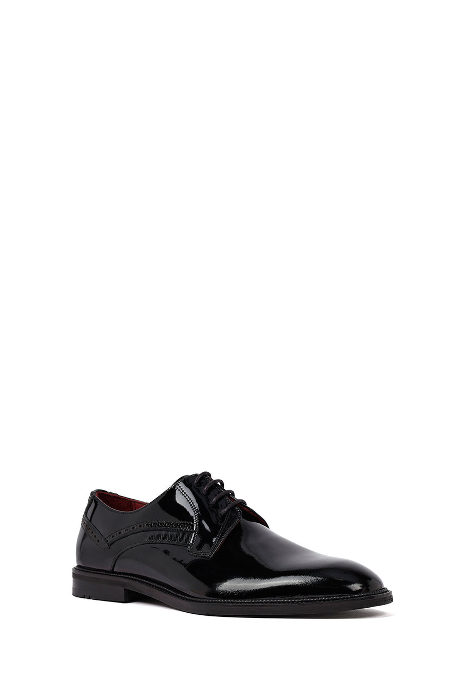 Men's Black Lace-up Patent Leather Classic Shoe