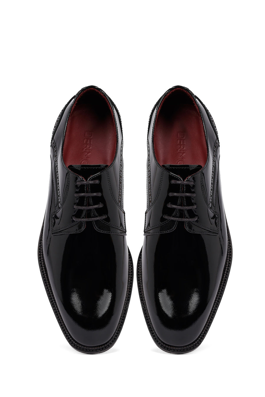 Men's Black Lace-up Patent Leather Classic Shoe