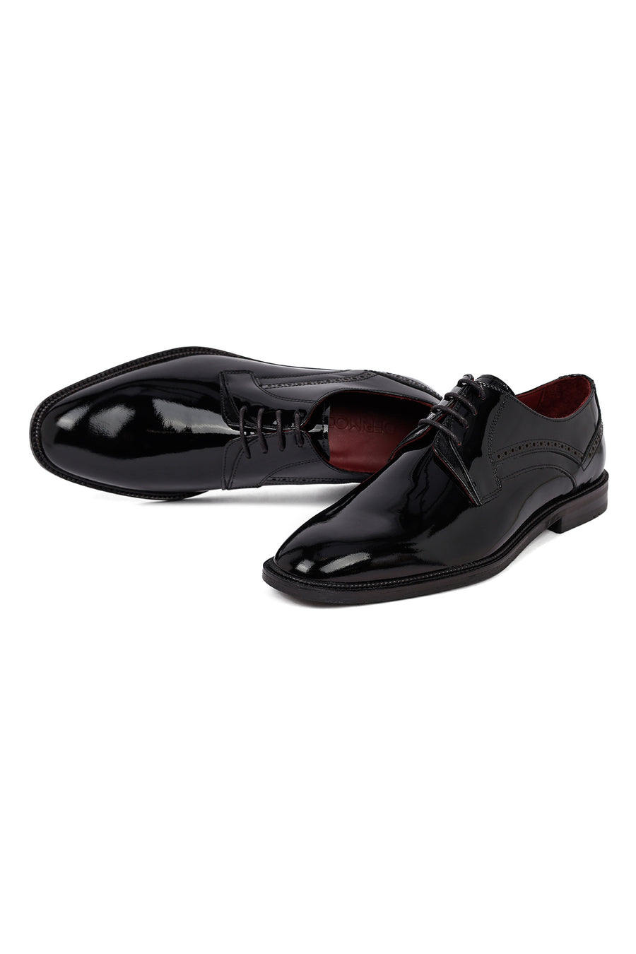 Men's Black Lace-up Patent Leather Classic Shoe