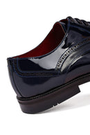 Erkek Lacivert Bağcıklı Rugan Deri Klasik Ayakkabı | Derimod