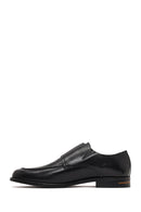 Men's Black Double Buckle Leather Classic Shoe | Derimod