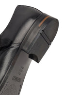 Men's Black Double Buckle Leather Classic Shoe | Derimod