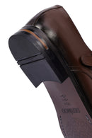 Erkek Kahverengi Çift Tokalı Deri Klasik Ayakkabı | Derimod