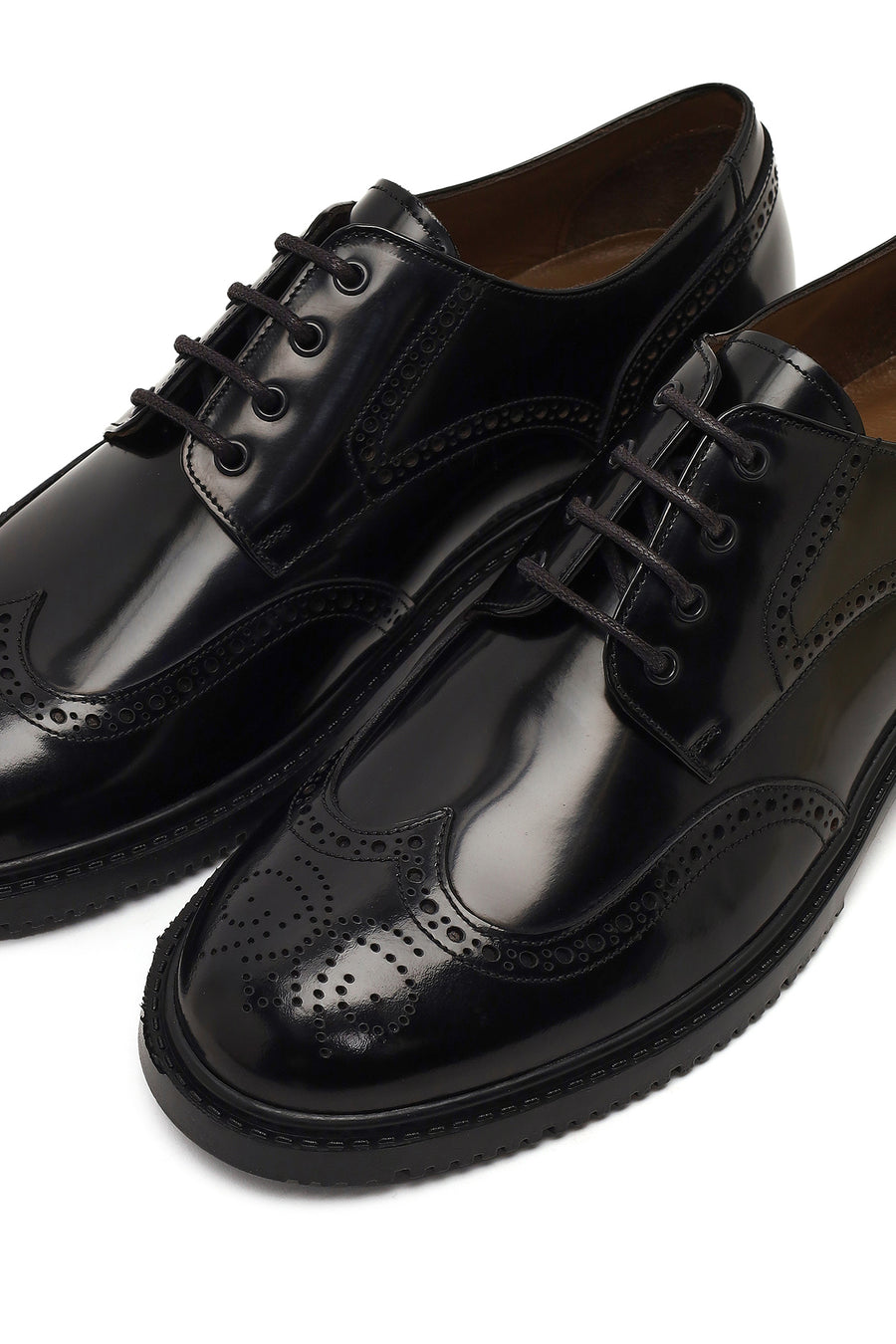 Men's Black Lace-Up Leather Casual Shoes