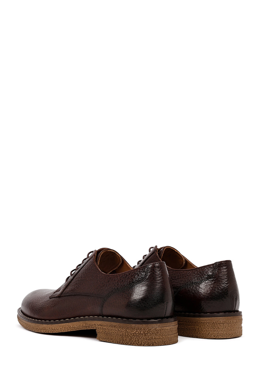 Men's Brown Lace Up Leather Casual Shoes