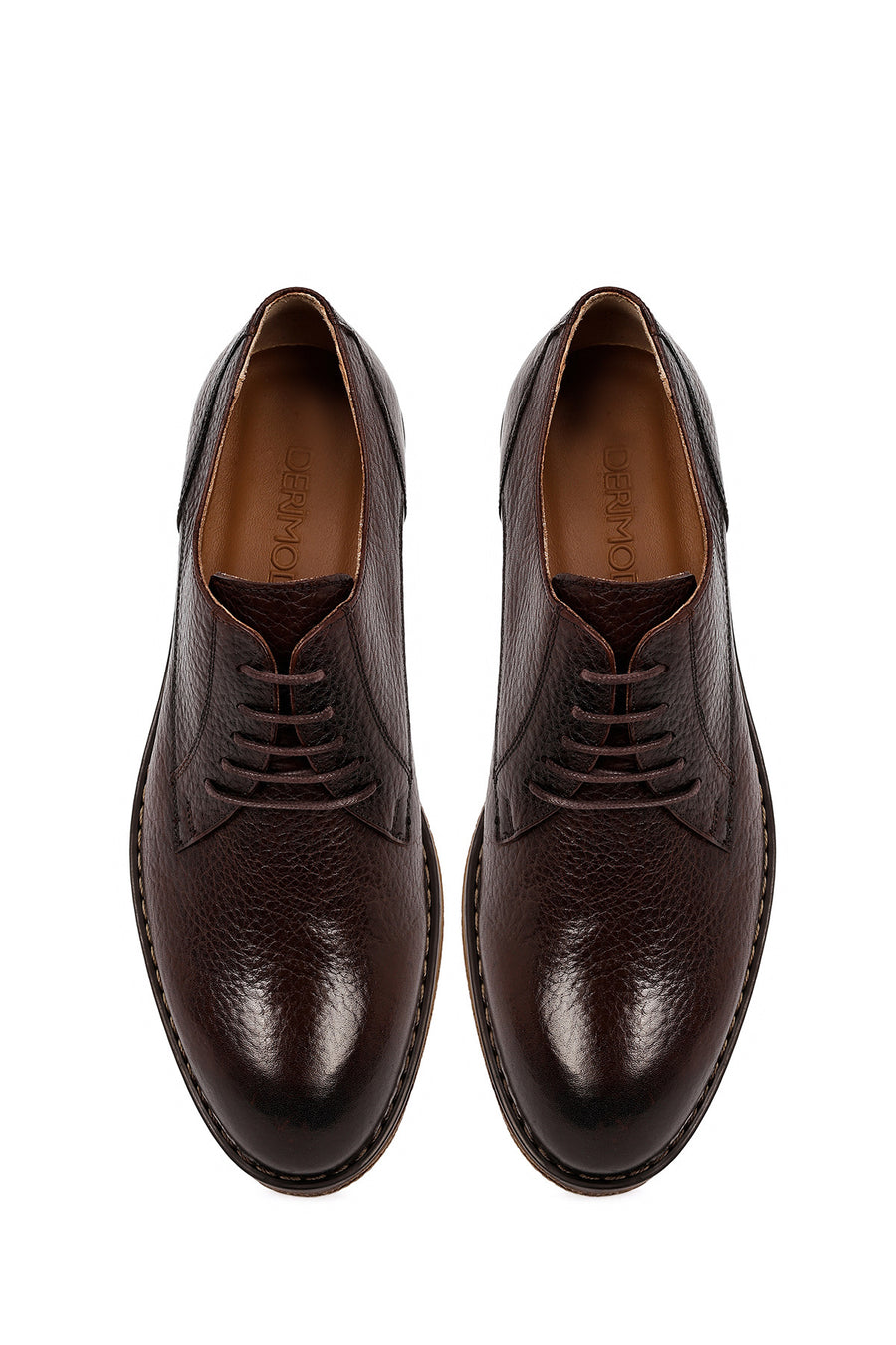 Men's Brown Lace Up Leather Casual Shoes
