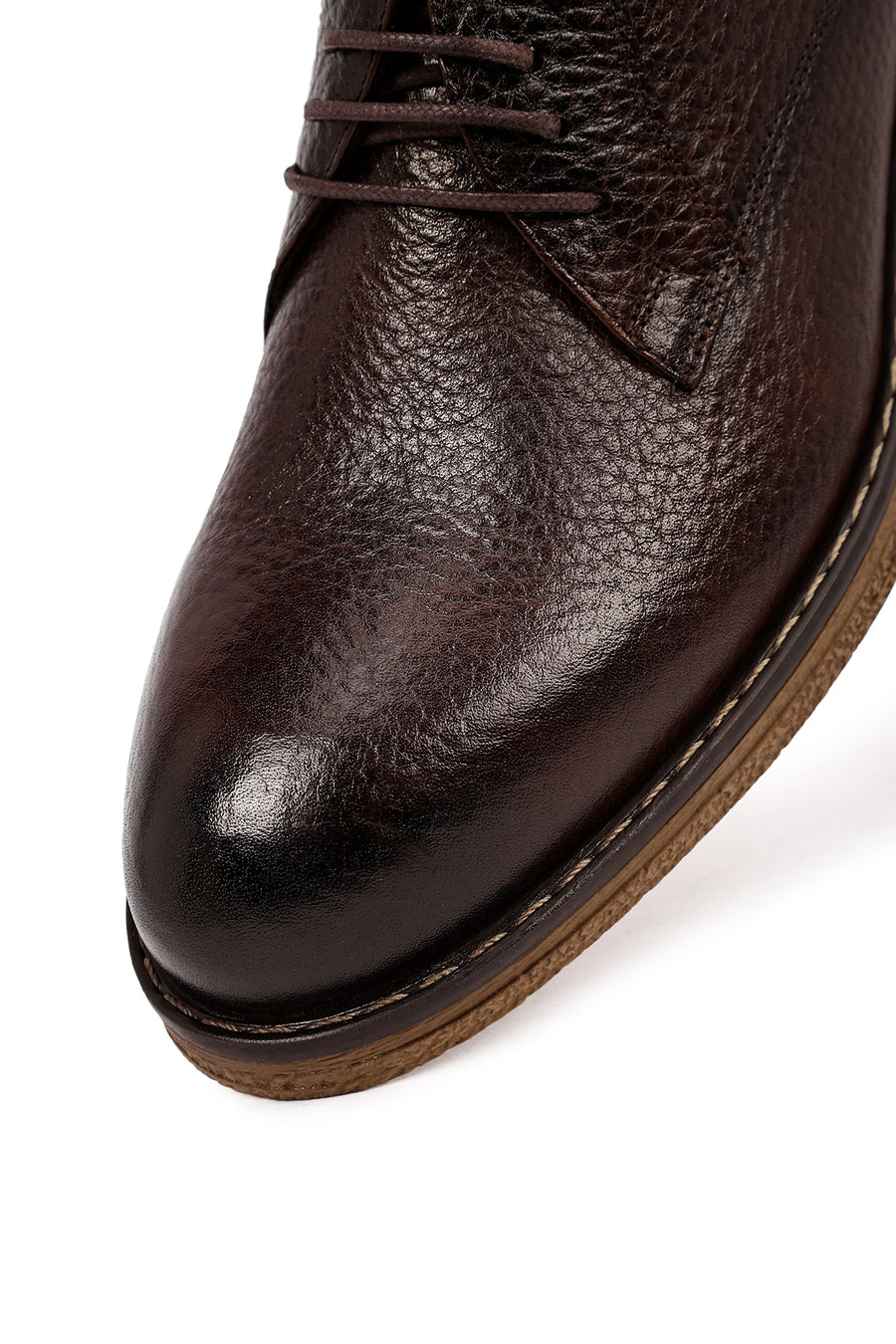 Men's Brown Lace Up Leather Casual Shoes