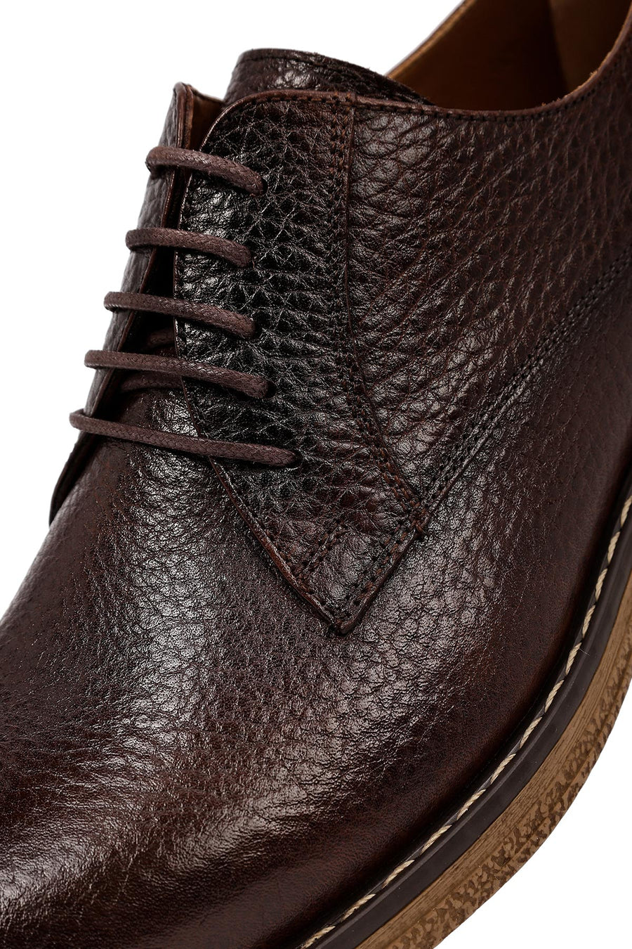 Men's Brown Lace Up Leather Casual Shoes